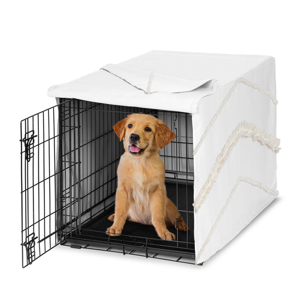 Boho Fringe Collection Dog Crate Kennel Cover 36in.