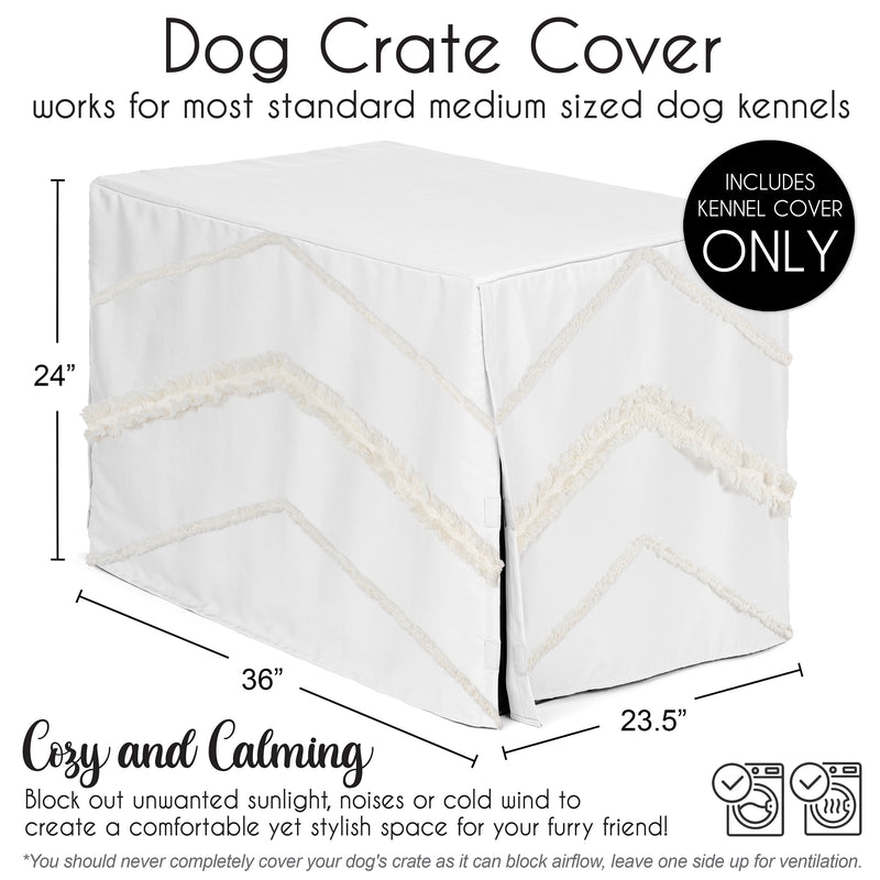 Boho Fringe Collection Dog Crate Kennel Cover 36in.