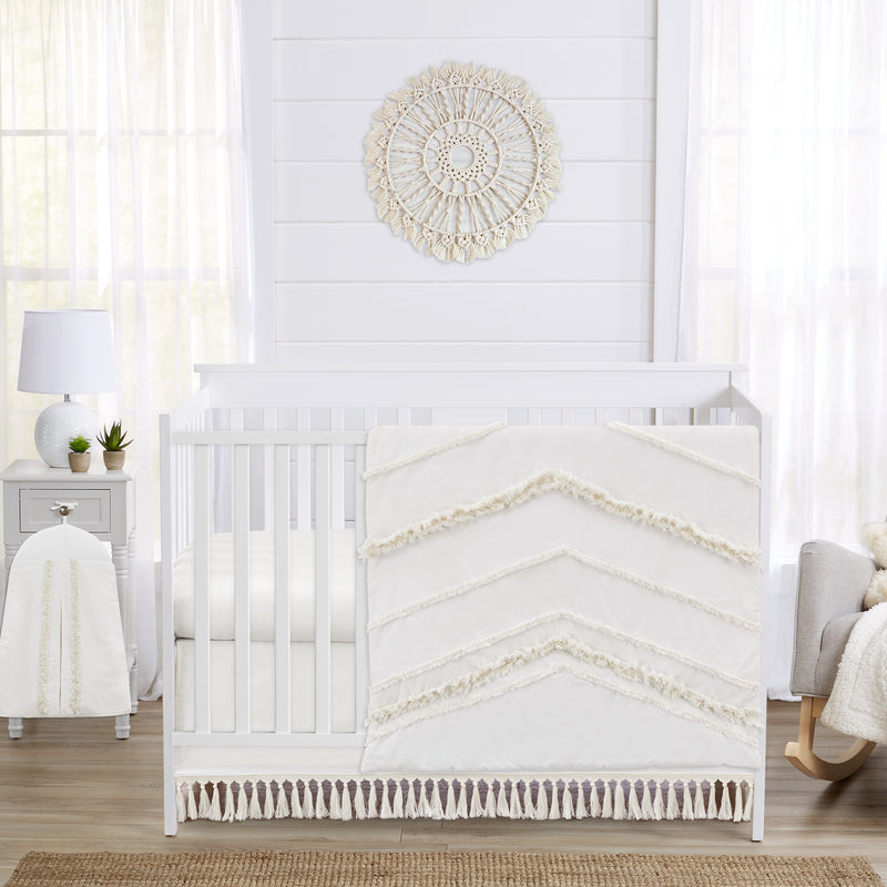 Boho Fringe Collection 4 Piece Crib Bedding