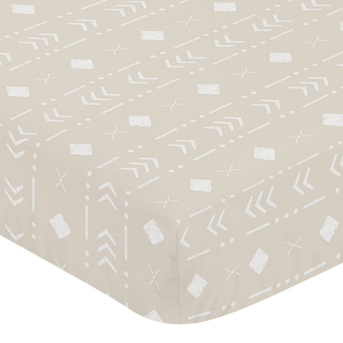 Boho Llama Collection Crib Sheet - Aztec Geometric Print
