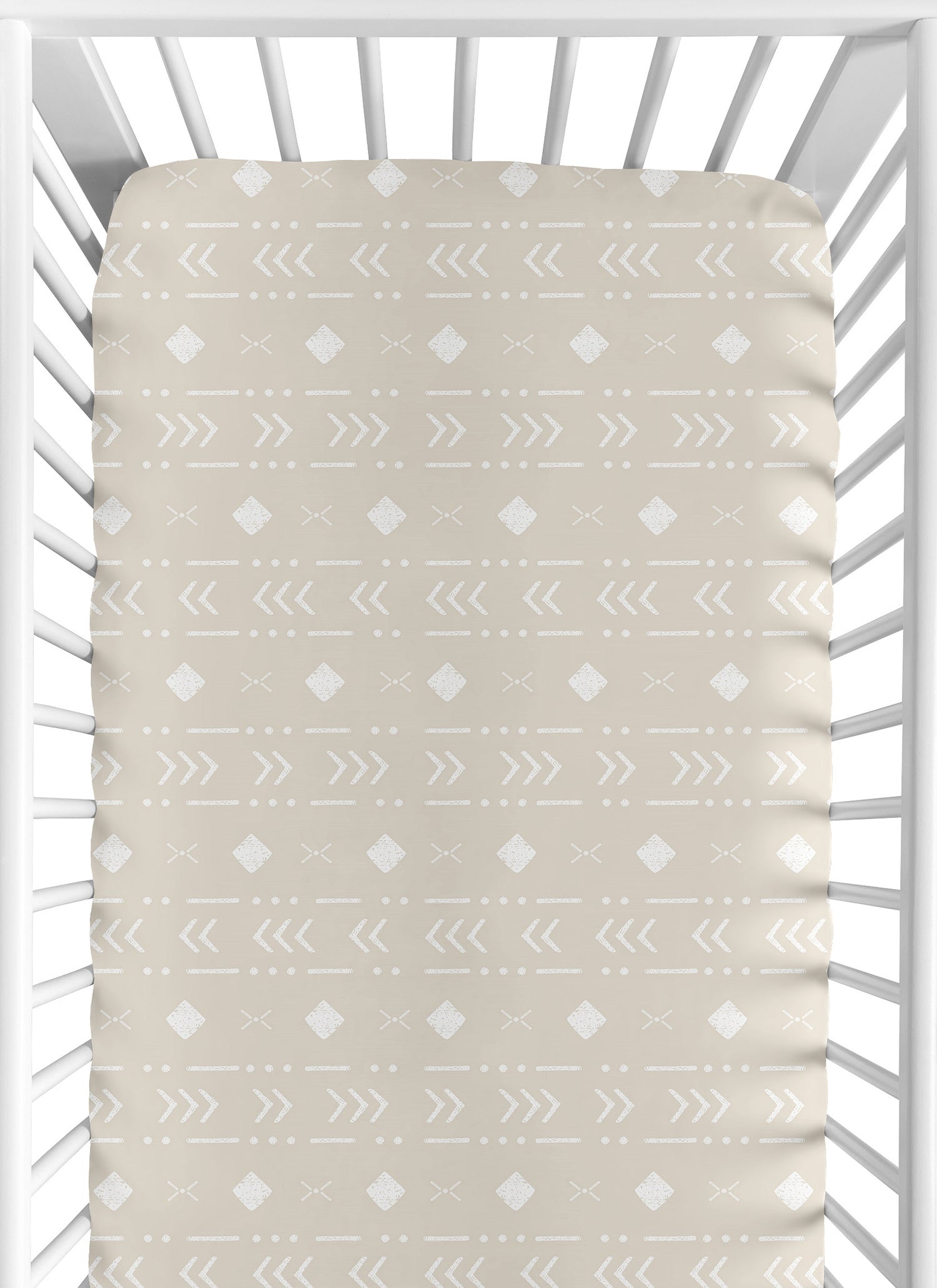 Boho Llama Collection Crib Sheet - Aztec Geometric Print