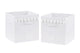 Boho Llama Collection White Pom Pom Foldable Fabric Storage Bins