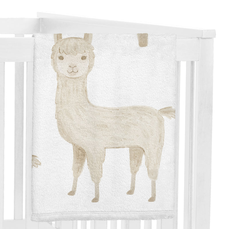 Boho Llama Collection Monthly Milestone Baby Blanket