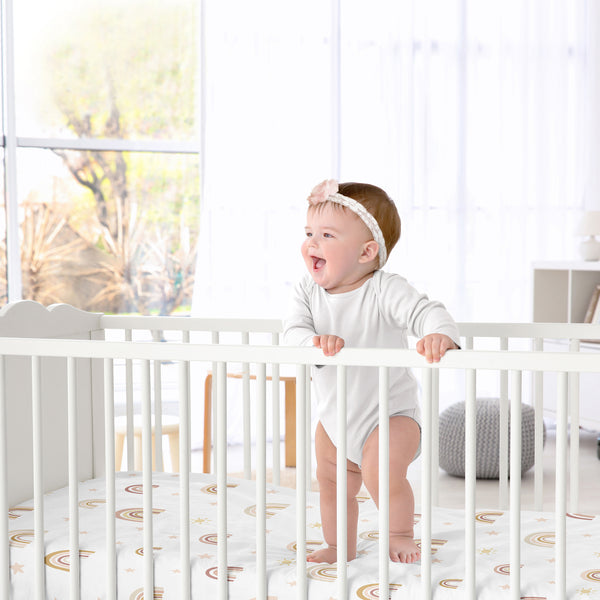 Boho Rainbow Collection Crib Sheet alternate view