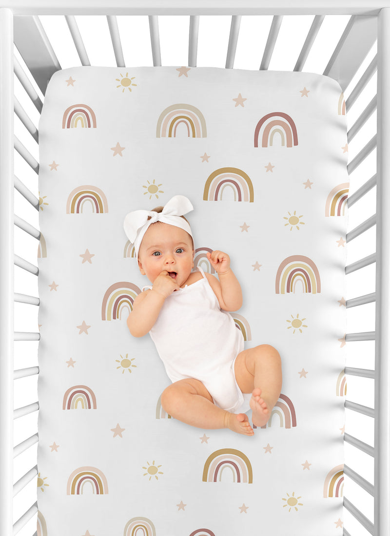 Boho Rainbow Collection Crib Sheet