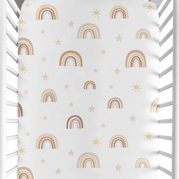 Boho Rainbow Collection Crib Sheet