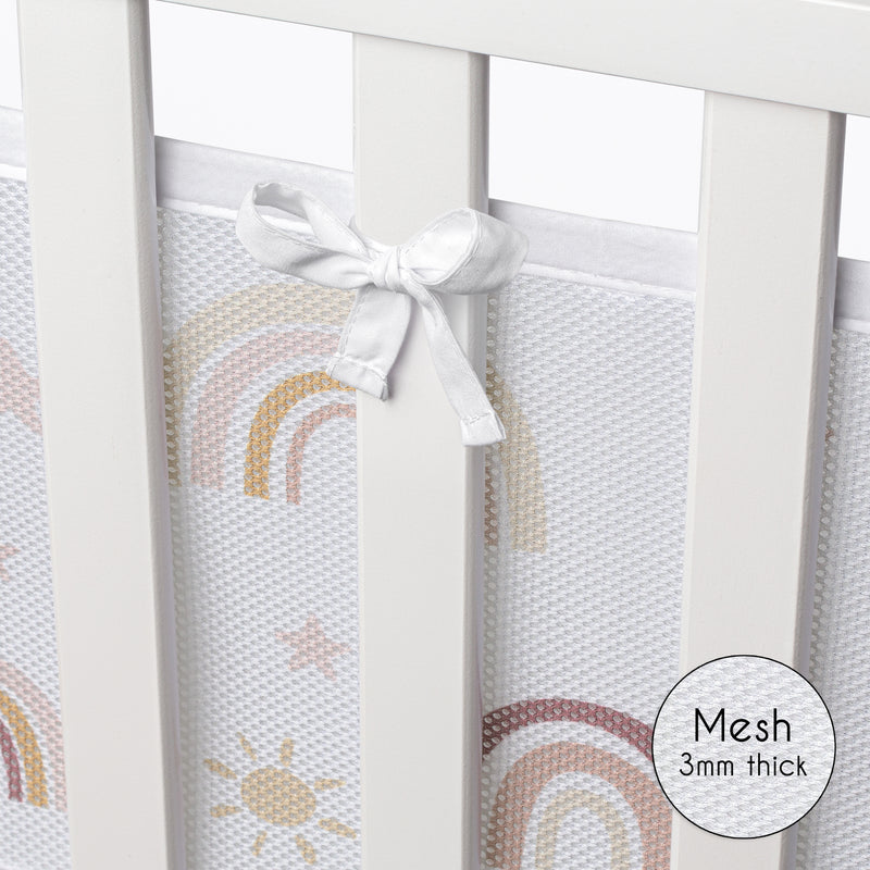 Boho Rainbow Collection Sweet Jojo Designs + BreathableBaby Breathable Mesh Crib Liner
