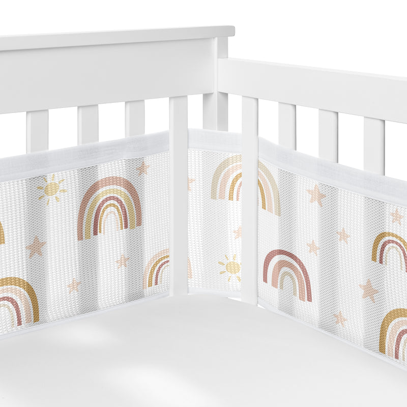 Boho Rainbow Collection Sweet Jojo Designs 6 Piece Crib Bedding + BreathableBaby Breathable Mesh Liner