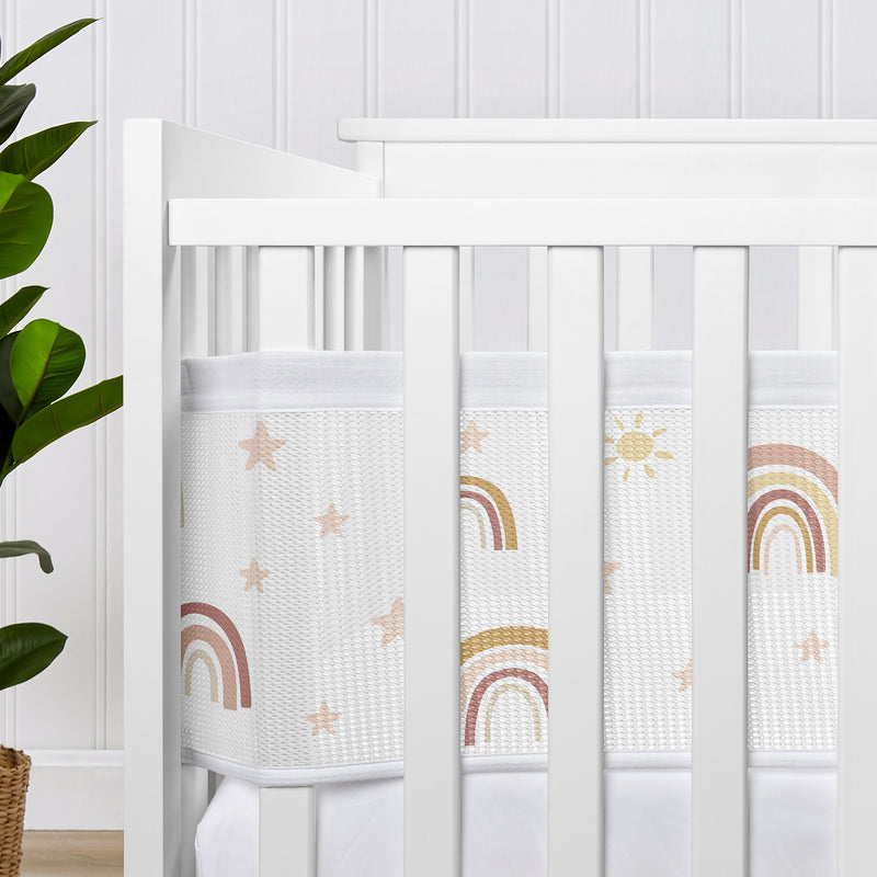 Boho Rainbow Collection Sweet Jojo Designs + BreathableBaby Breathable Mesh Crib Liner