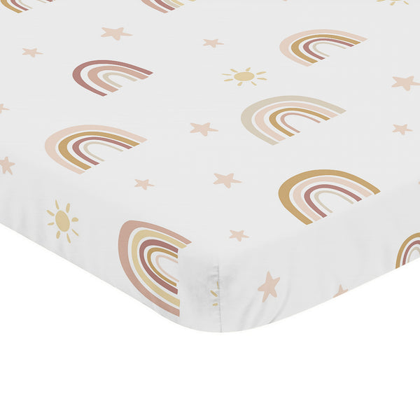 Boho Rainbow Collection Mini Crib Sheet alternate view