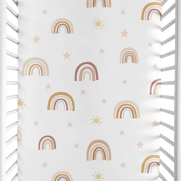 Boho Rainbow Collection Mini Crib Sheet