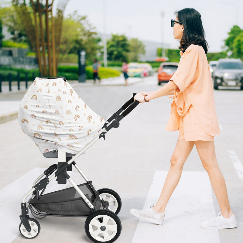 Boho Rainbow Collection Multi Use Baby Car Seat and Nursing Cover