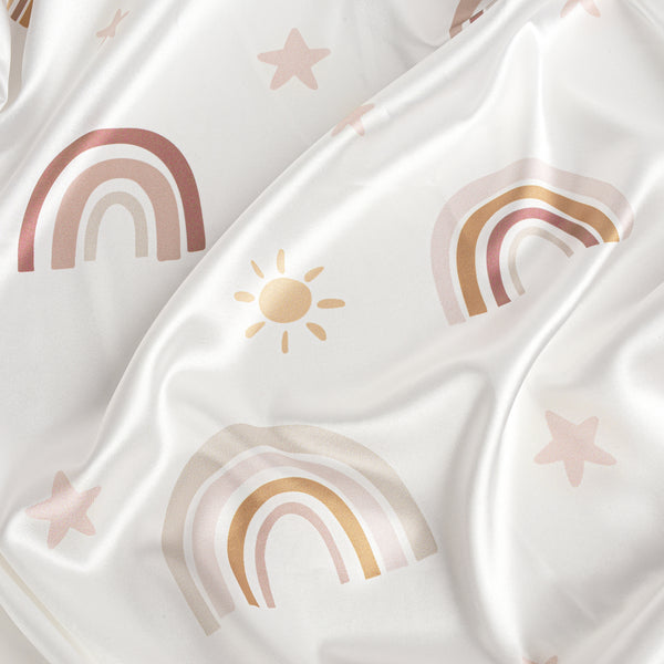 Boho Rainbow Collection Satin Fitted Crib Sheet alternate view