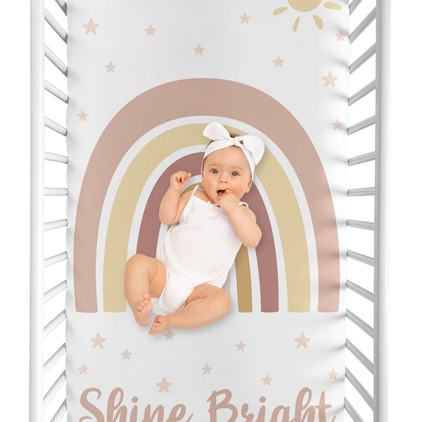 Boho Rainbow Collection Photo Op Crib Sheet
