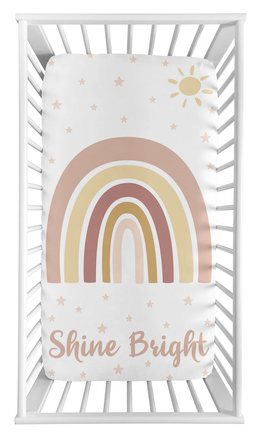 Boho Rainbow Collection Photo Op Crib Sheet