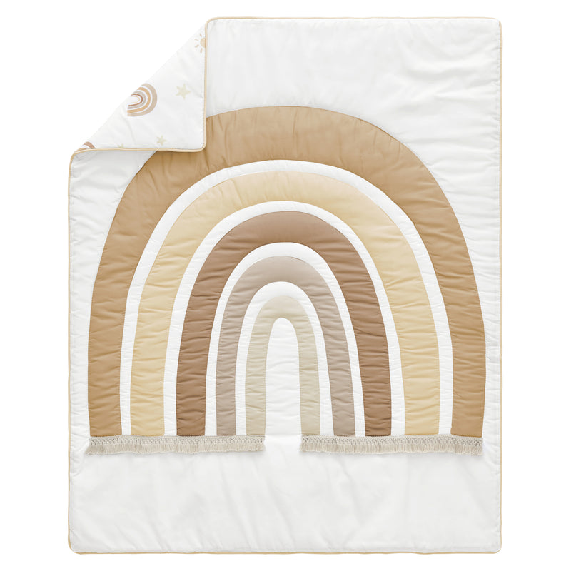 Boho Rainbow Neutral Collection 4 Piece Crib Bedding