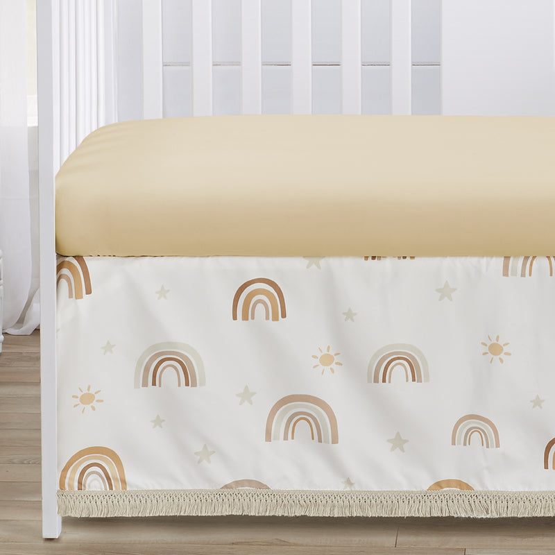 Boho Rainbow Neutral Collection 4 Piece Crib Bedding