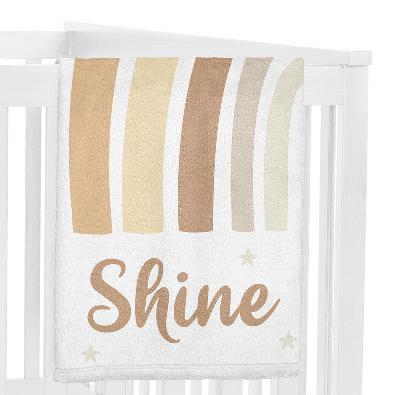 Boho Rainbow Neutral Collection Monthly Milestone Baby Blanket