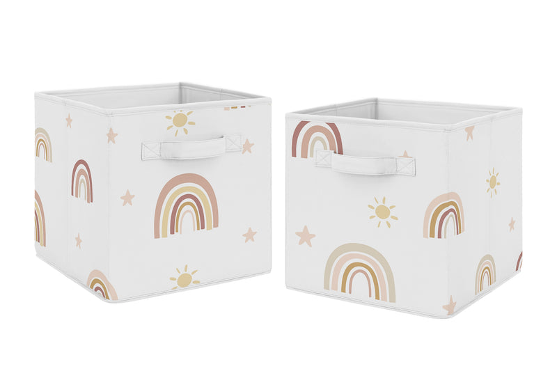 Boho Rainbow Collection Foldable Fabric Storage Bins