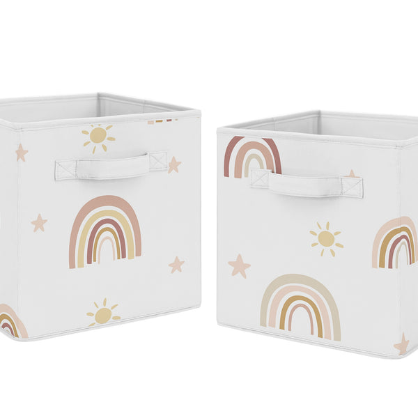 Boho Rainbow Collection Foldable Fabric Storage Bins