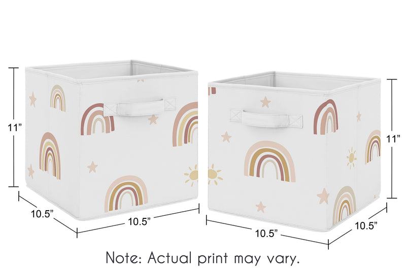 Boho Rainbow Collection Foldable Fabric Storage Bins