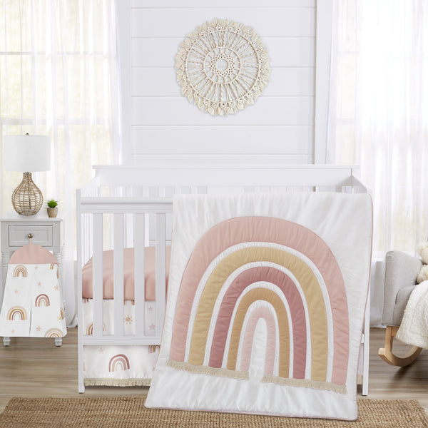 Boho Rainbow Collection 4 Piece Crib Bedding