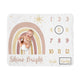 Boho Rainbow Collection Monthly Milestone Baby Blanket