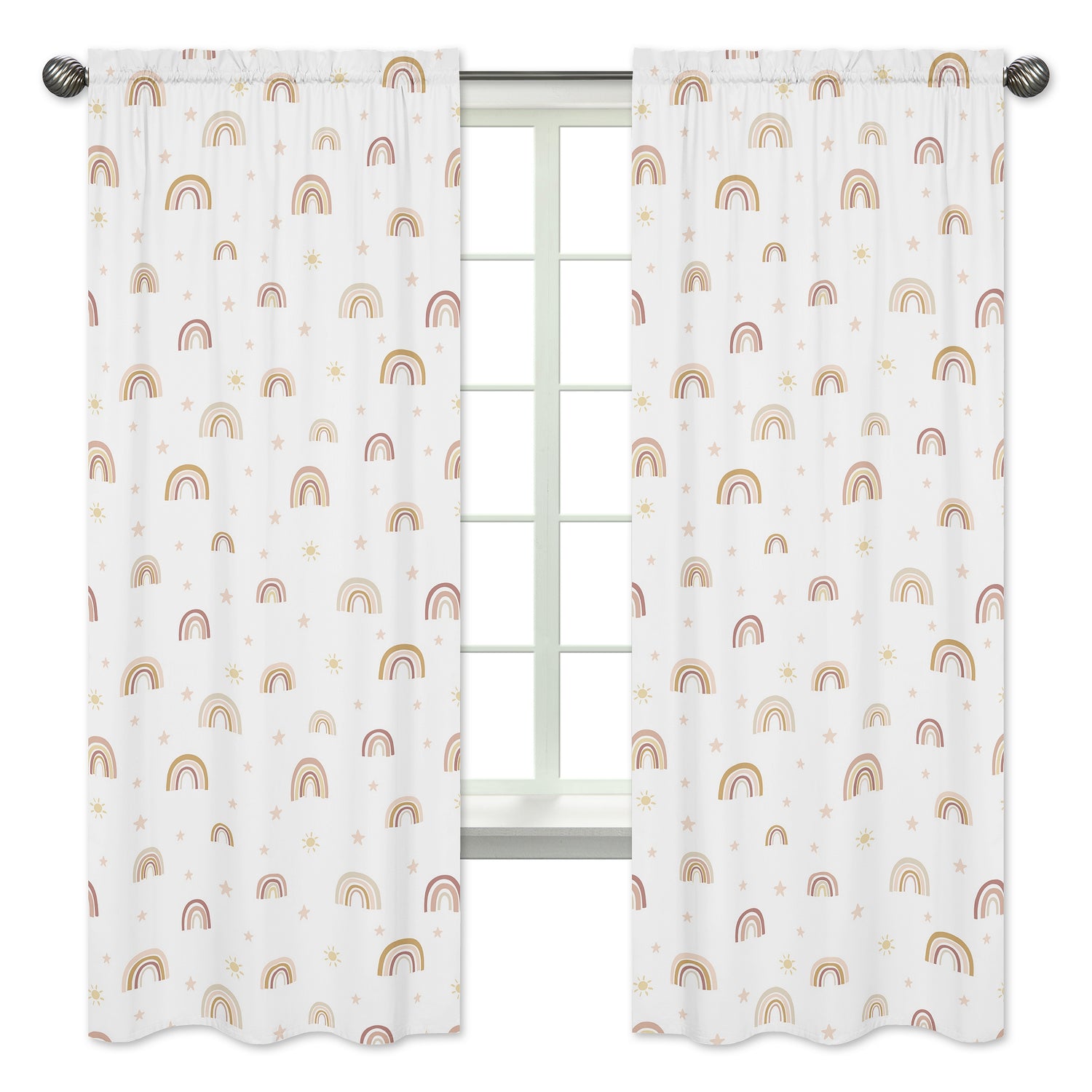 Boho Rainbow Collection Window Panels - Set of 2