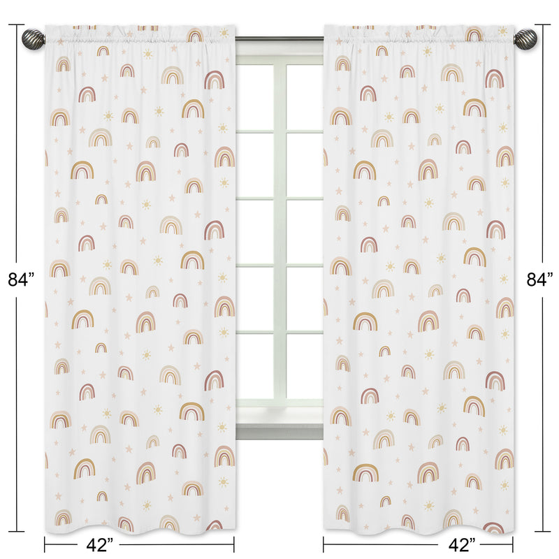 Boho Rainbow Collection Window Panels - Set of 2