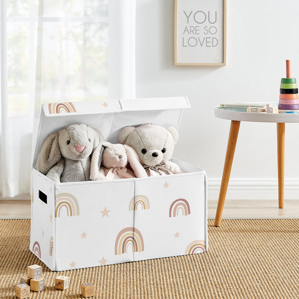 Boho Rainbow Collection Fabric Toy Bin Storage alternate view