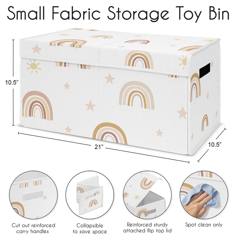 Boho Rainbow Collection Fabric Toy Bin Storage