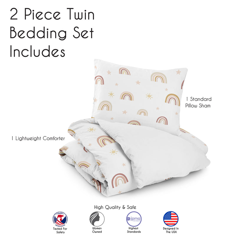 Boho Rainbow Collection Twin Bedding