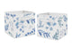 Botanical Blue Collection Foldable Fabric Storage Bins