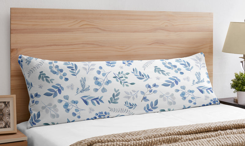 Botanical Blue Collection Full Length Body Pillow Cover
