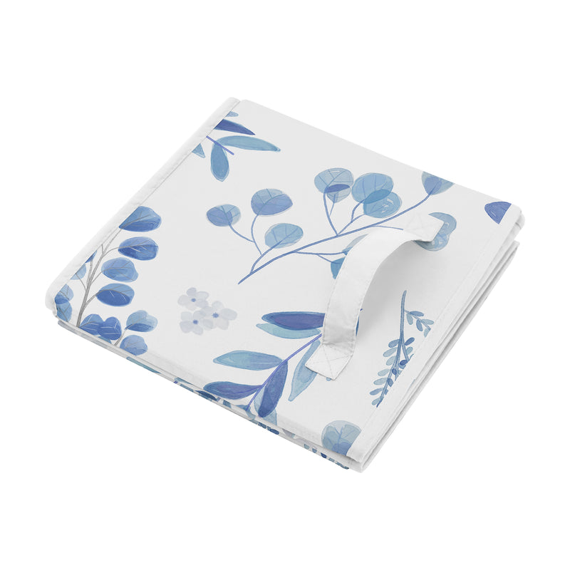 Botanical Blue Collection Foldable Fabric Storage Bins