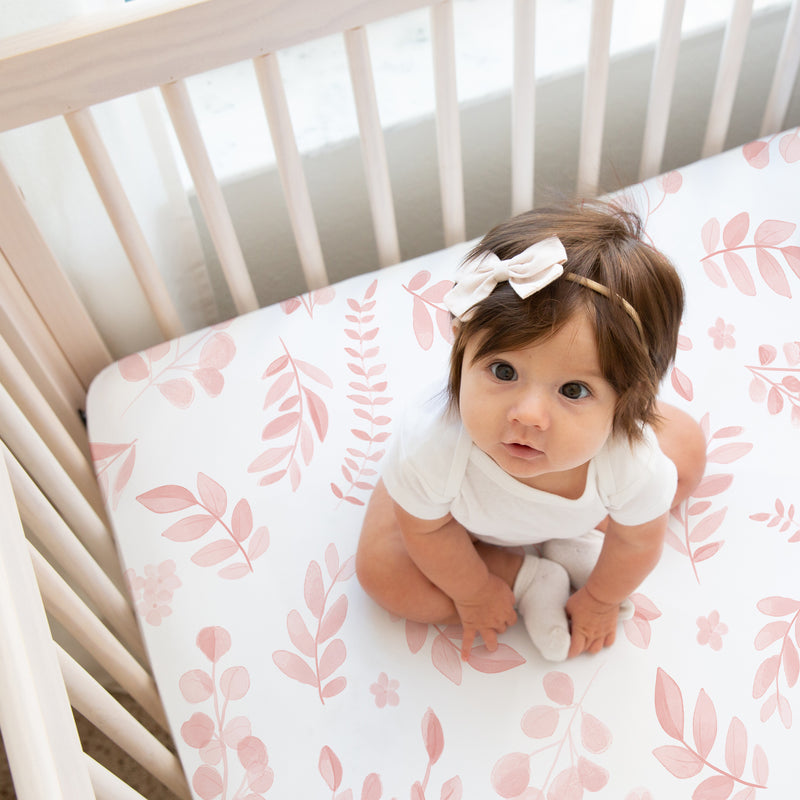 Botanical Blush Pink Collection 2 Pack Crib Sheets