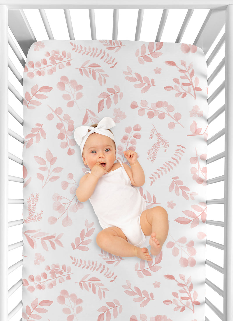Botanical Blush Pink Collection 2 Pack Crib Sheets