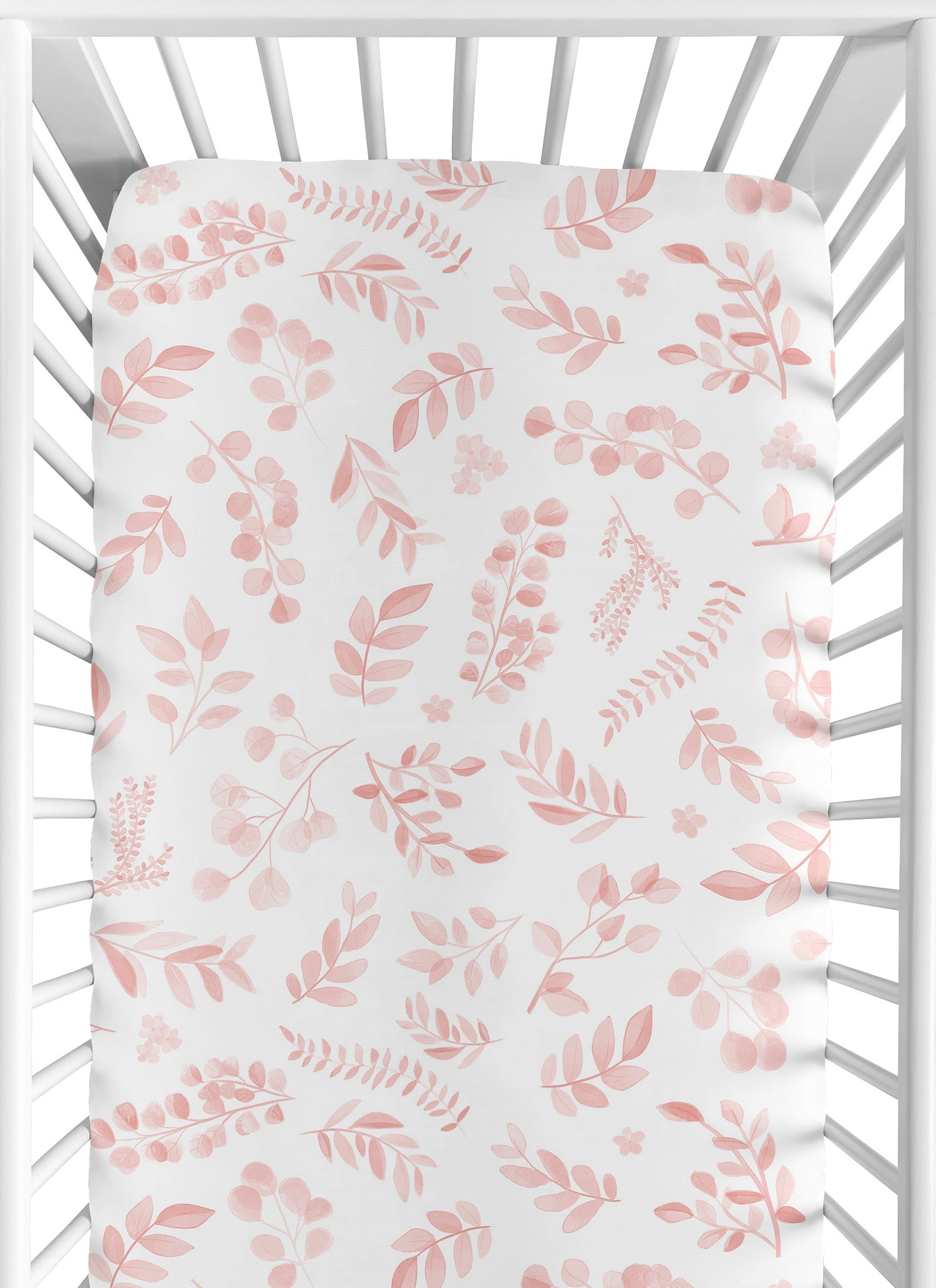 Botanical Blush Pink Collection Crib Sheet