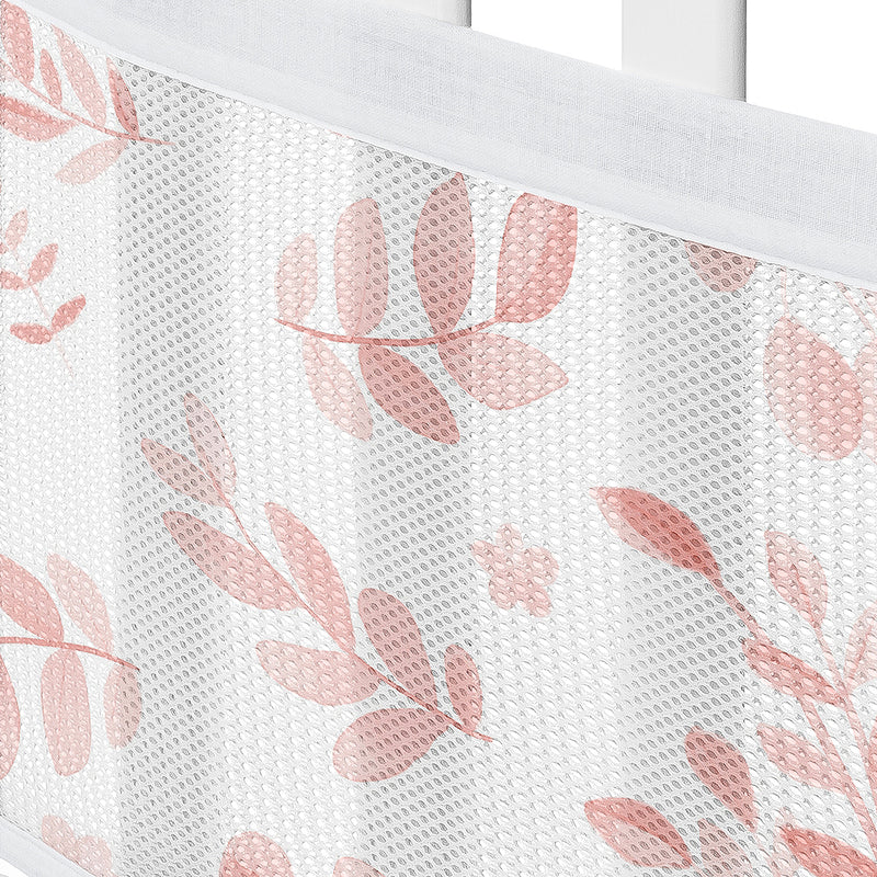 Botanical Blush Pink Collection Sweet Jojo Designs + BreathableBaby Breathable Mesh Crib Liner