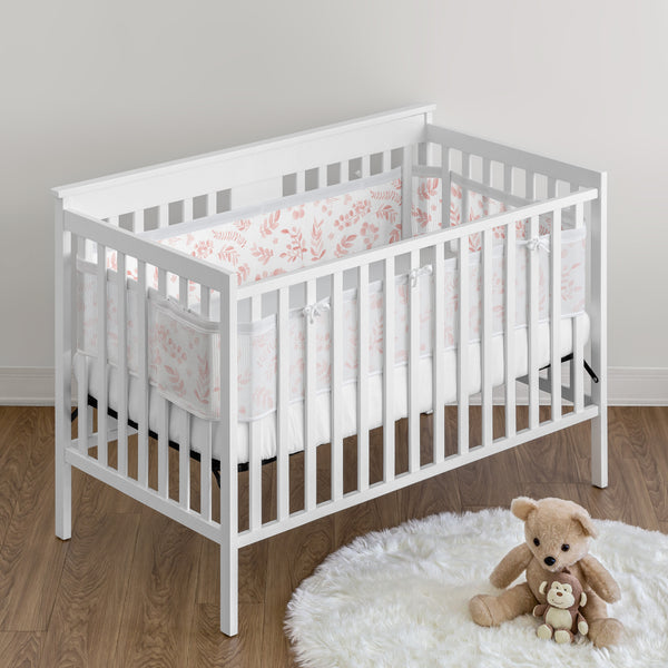Botanical Blush Pink Collection Sweet Jojo Designs + BreathableBaby Breathable Mesh Crib Liner alternate view