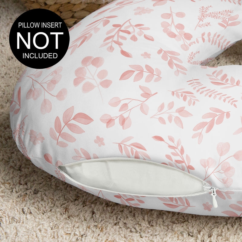 Botanical Blush Pink Collection Nursing Breastfeeding Pillow Cover