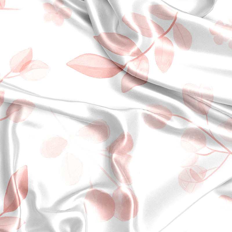 Botanical Blush Pink Collection Satin Fitted Crib Sheet