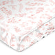 Botanical Blush Pink Collection Satin Fitted Crib Sheet