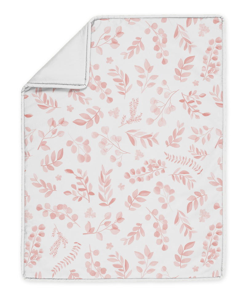 Botanical Blush Pink Collection 4 Piece Crib Bedding