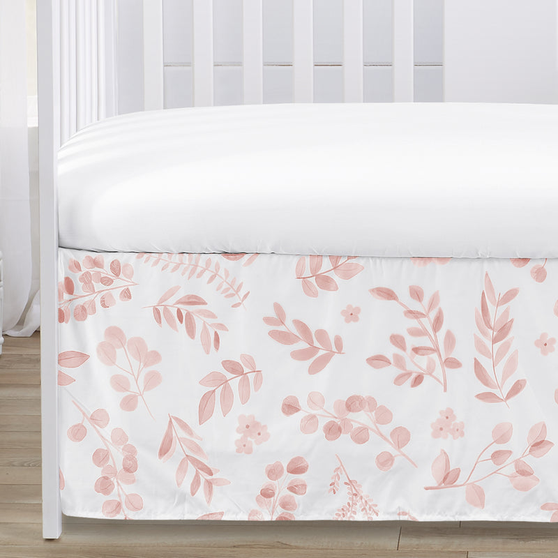 Botanical Blush Pink Collection 4 Piece Crib Bedding