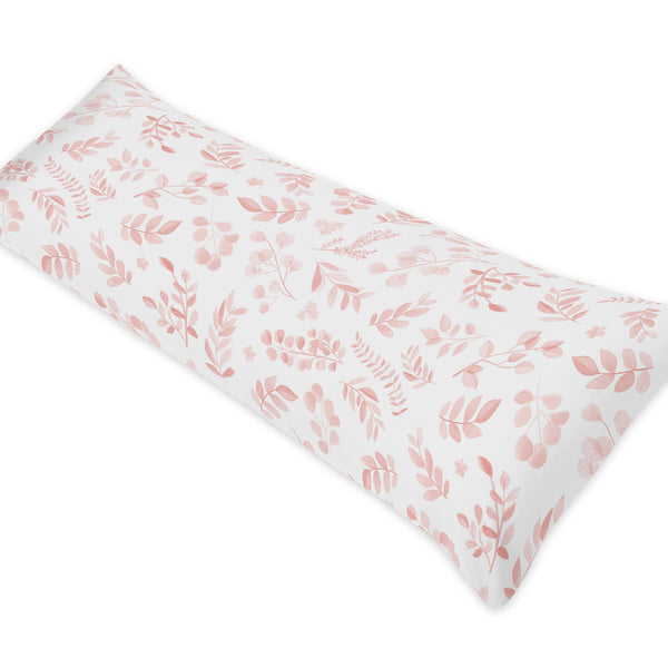 Botanical Blush Pink Collection Full Length Body Pillow Cover