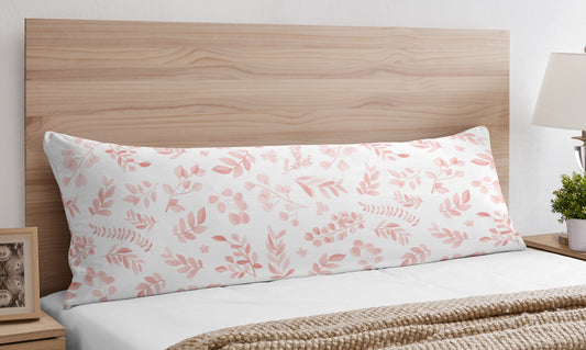 Botanical Blush Pink Collection Full Length Body Pillow Cover