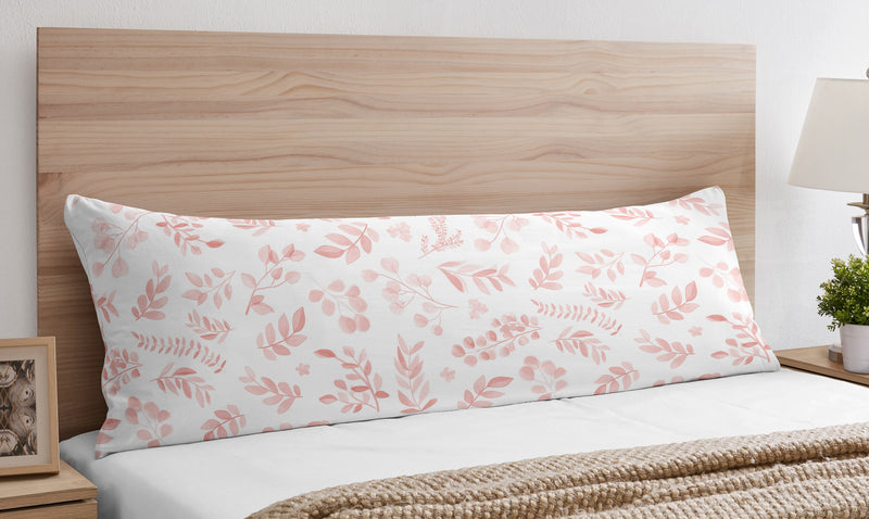 Botanical Blush Pink Collection Full Length Body Pillow Cover