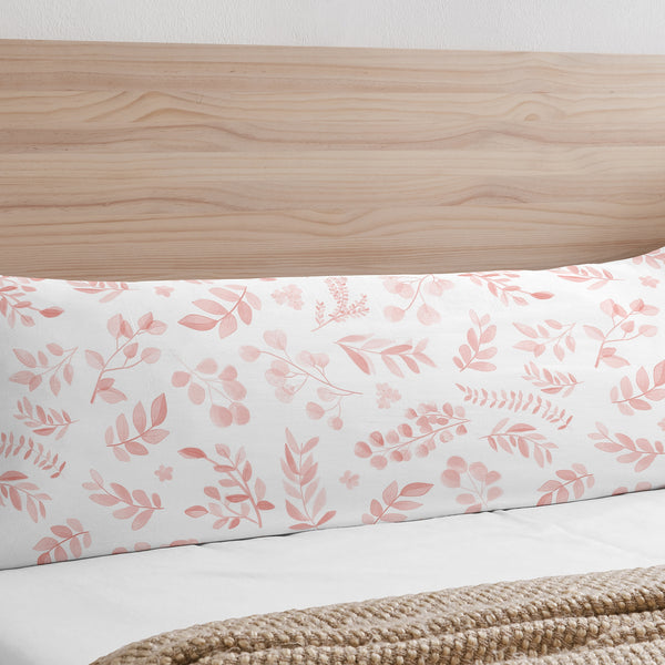 Botanical Blush Pink Collection Full Length Body Pillow Cover alternate view