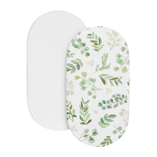 Botanical Collection 2 Pack Baby Bassinet Fitted Sheets